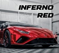 Hehkuva tulenpunainen peilikromiteippi